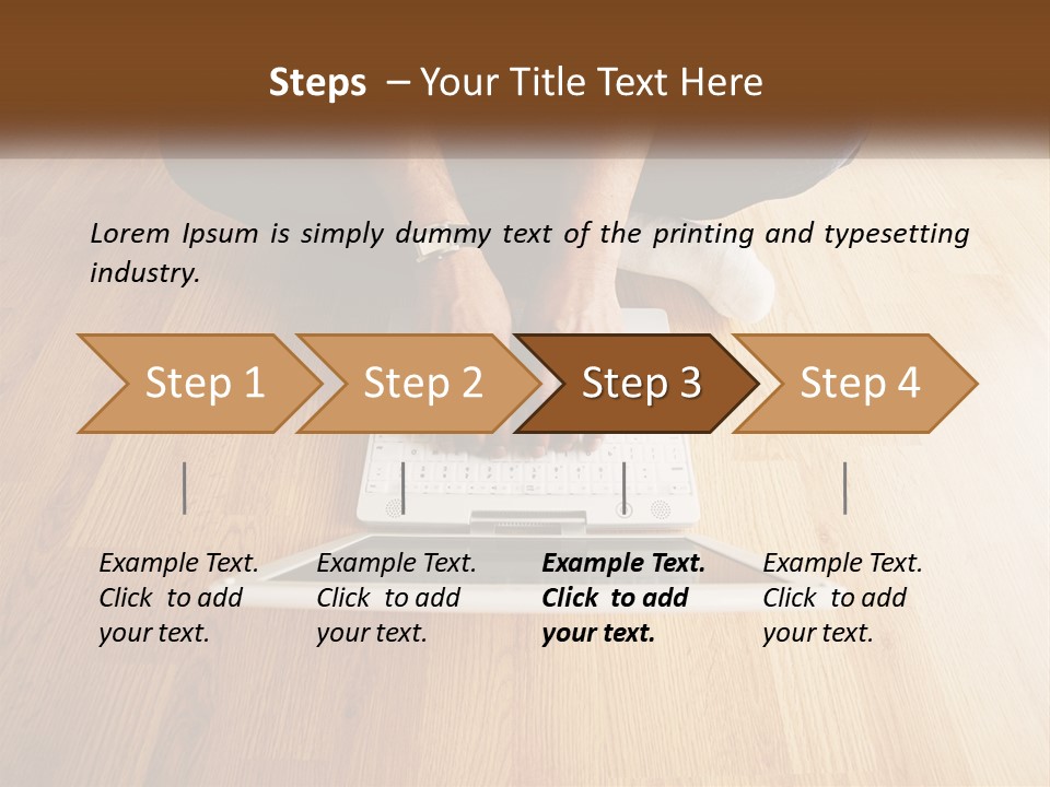 A Person Sitting On The Floor Using A Laptop PowerPoint Template