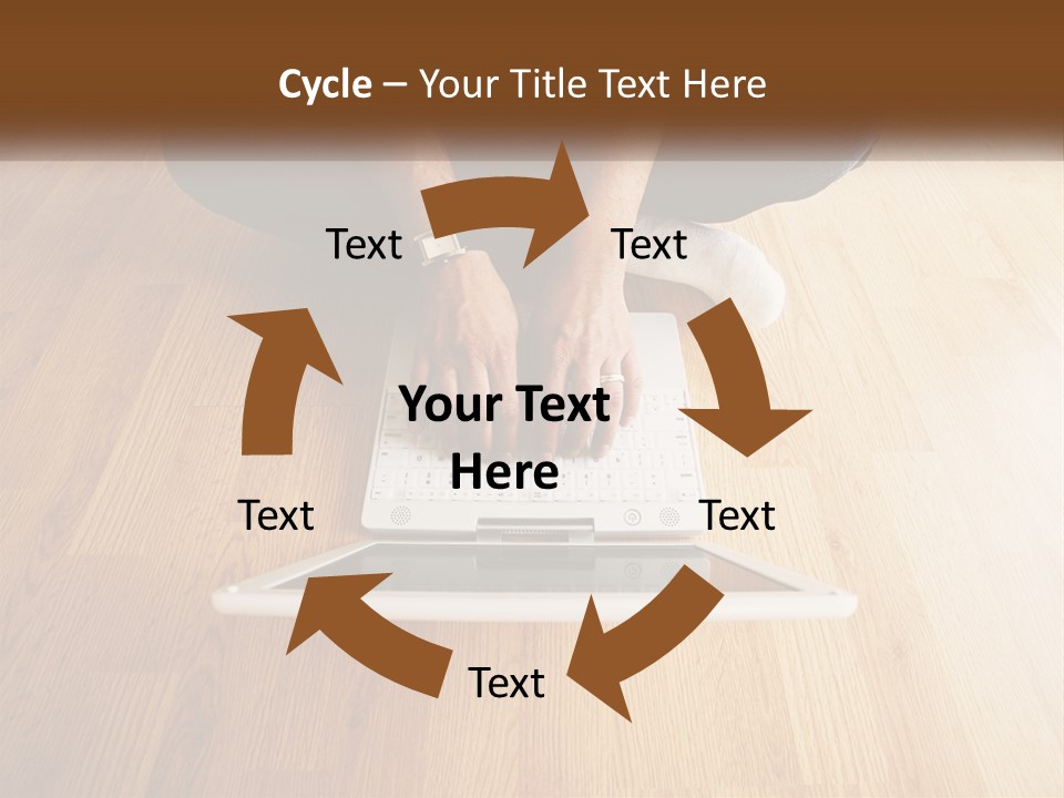 A Person Sitting On The Floor Using A Laptop PowerPoint Template