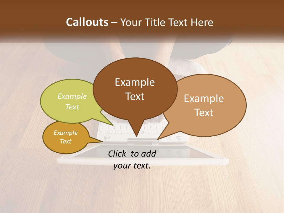 A Person Sitting On The Floor Using A Laptop PowerPoint Template