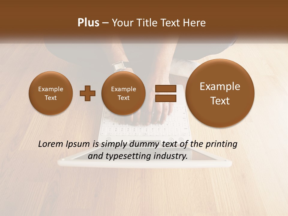 A Person Sitting On The Floor Using A Laptop PowerPoint Template
