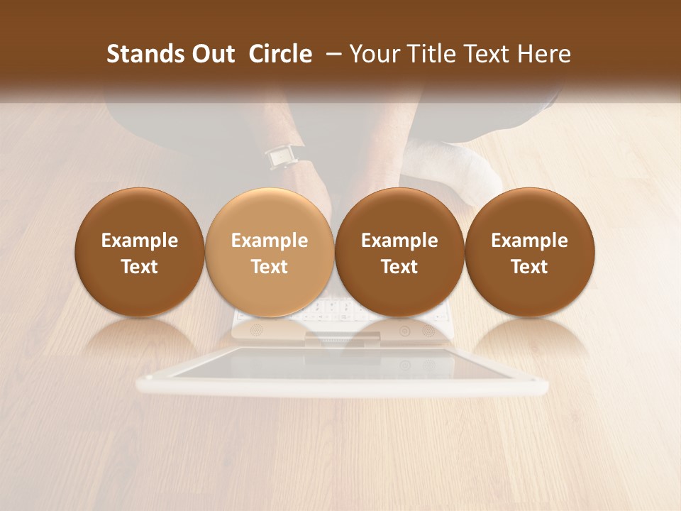 A Person Sitting On The Floor Using A Laptop PowerPoint Template