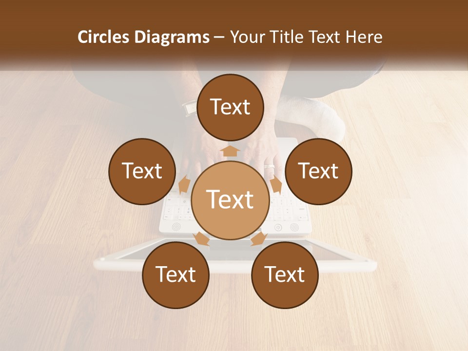 A Person Sitting On The Floor Using A Laptop PowerPoint Template