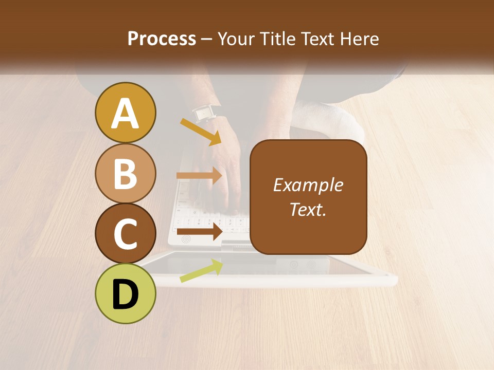 A Person Sitting On The Floor Using A Laptop PowerPoint Template