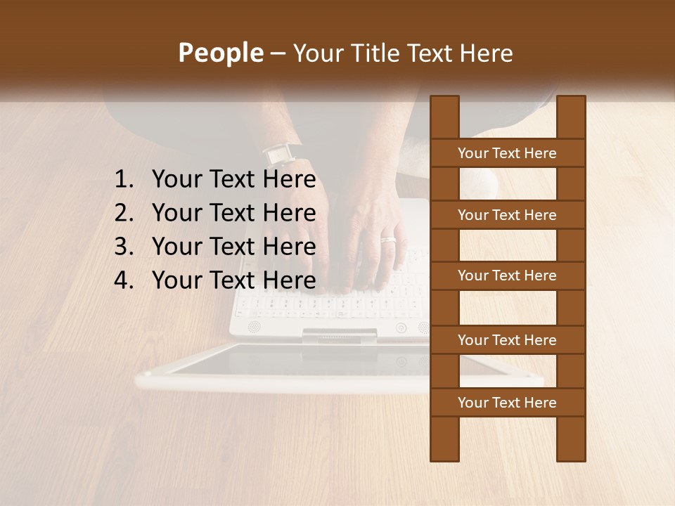 A Person Sitting On The Floor Using A Laptop PowerPoint Template
