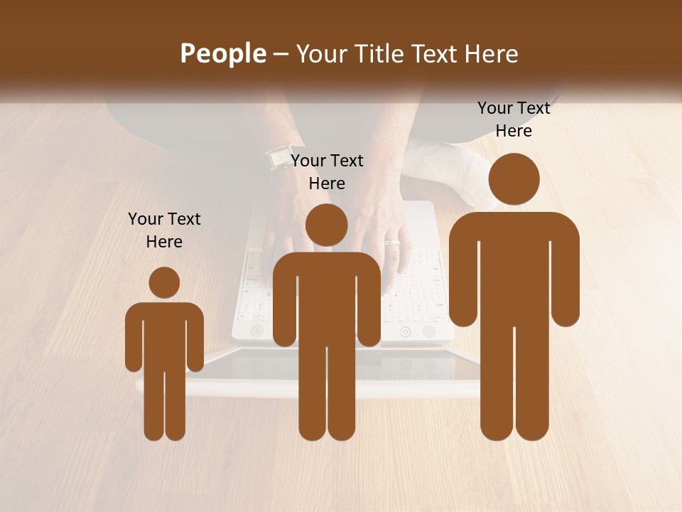 A Person Sitting On The Floor Using A Laptop PowerPoint Template