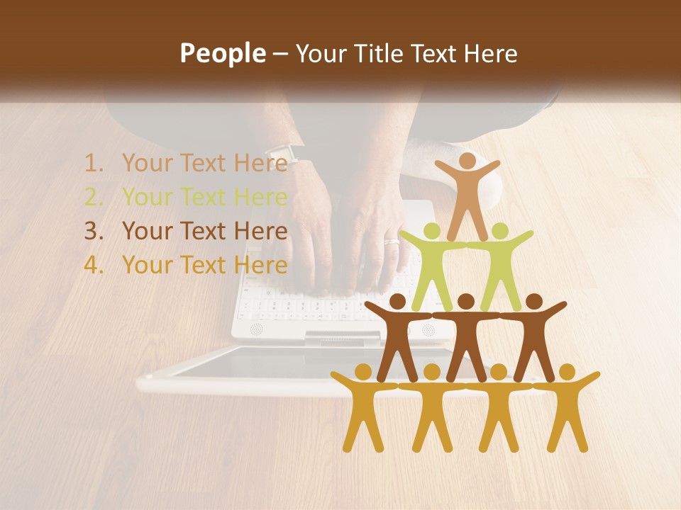 A Person Sitting On The Floor Using A Laptop PowerPoint Template