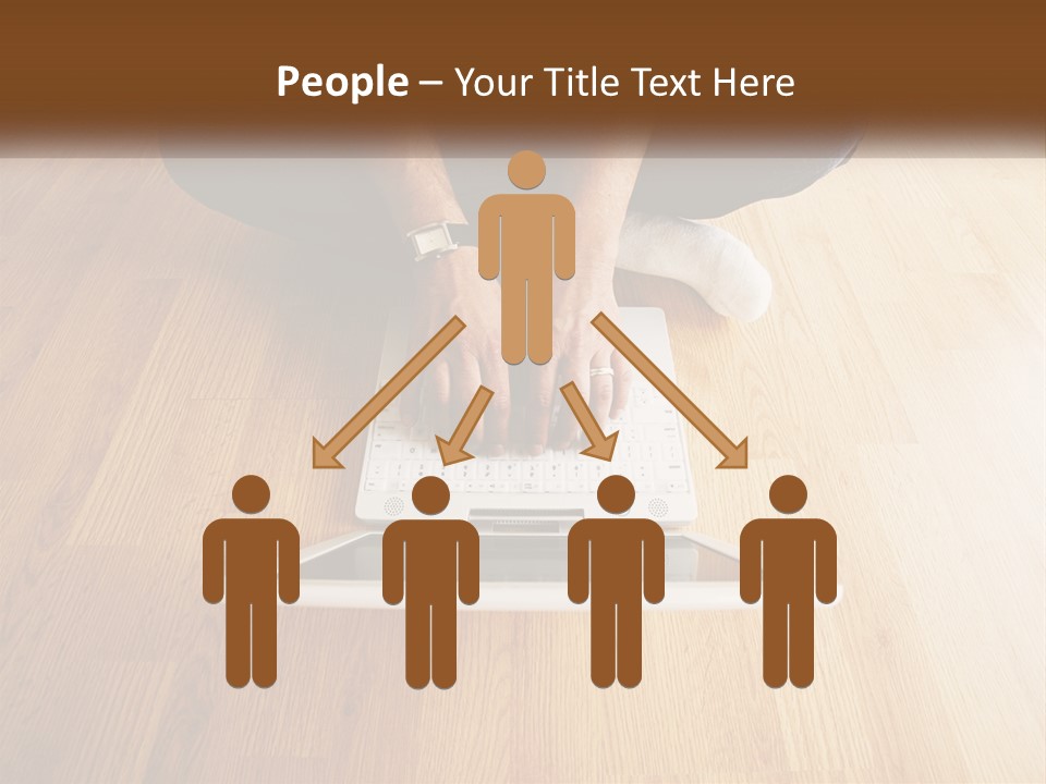 A Person Sitting On The Floor Using A Laptop PowerPoint Template