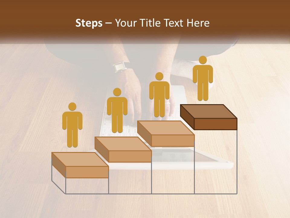 A Person Sitting On The Floor Using A Laptop PowerPoint Template