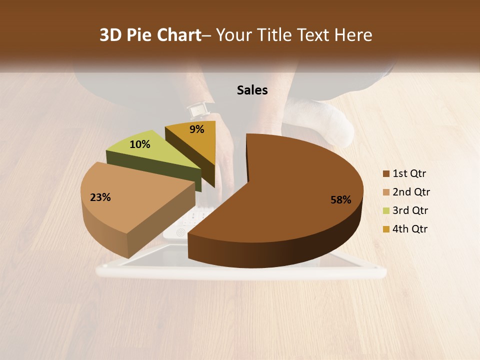 A Person Sitting On The Floor Using A Laptop PowerPoint Template