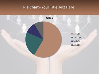 A Person Holding Out Their Hands With A Network Of People On It PowerPoint Template