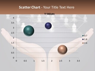 A Person Holding Out Their Hands With A Network Of People On It PowerPoint Template