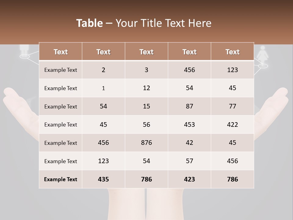 A Person Holding Out Their Hands With A Network Of People On It PowerPoint Template