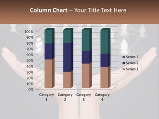 A Person Holding Out Their Hands With A Network Of People On It PowerPoint Template