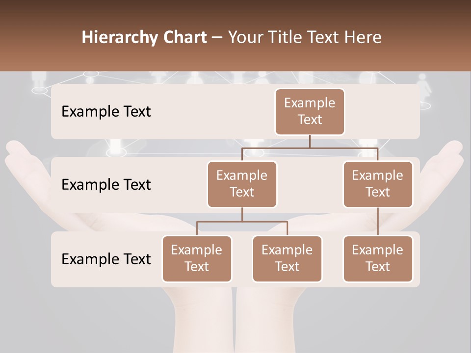 A Person Holding Out Their Hands With A Network Of People On It PowerPoint Template