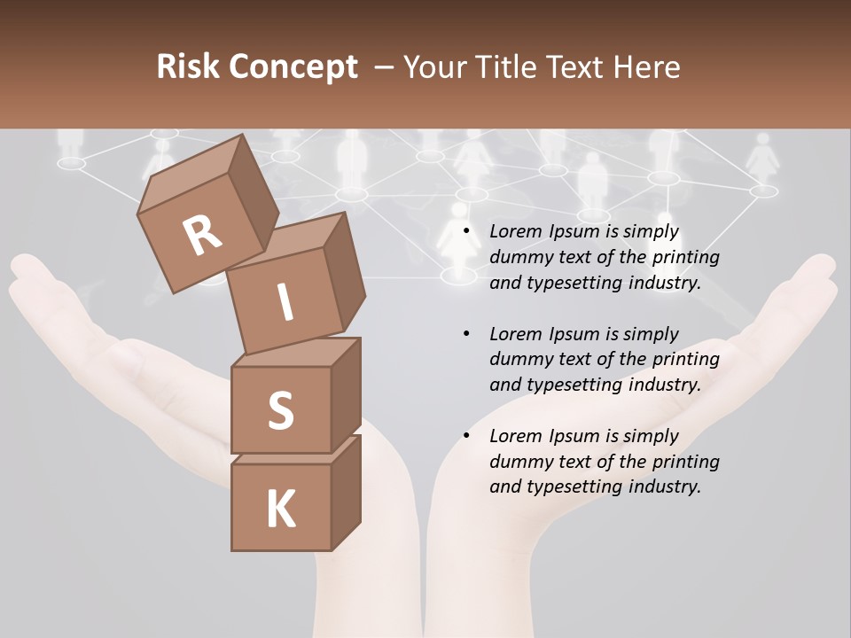 A Person Holding Out Their Hands With A Network Of People On It PowerPoint Template