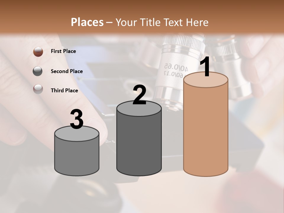 A Person Using A Microscope To Examine Something PowerPoint Template
