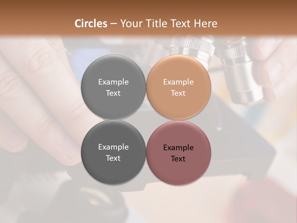 A Person Using A Microscope To Examine Something PowerPoint Template
