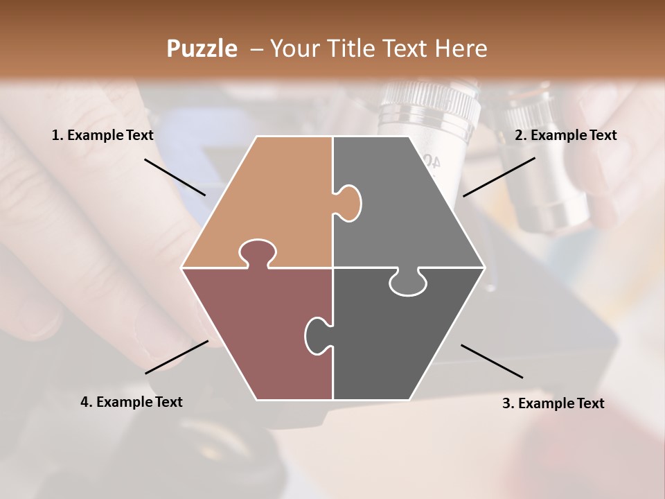 A Person Using A Microscope To Examine Something PowerPoint Template