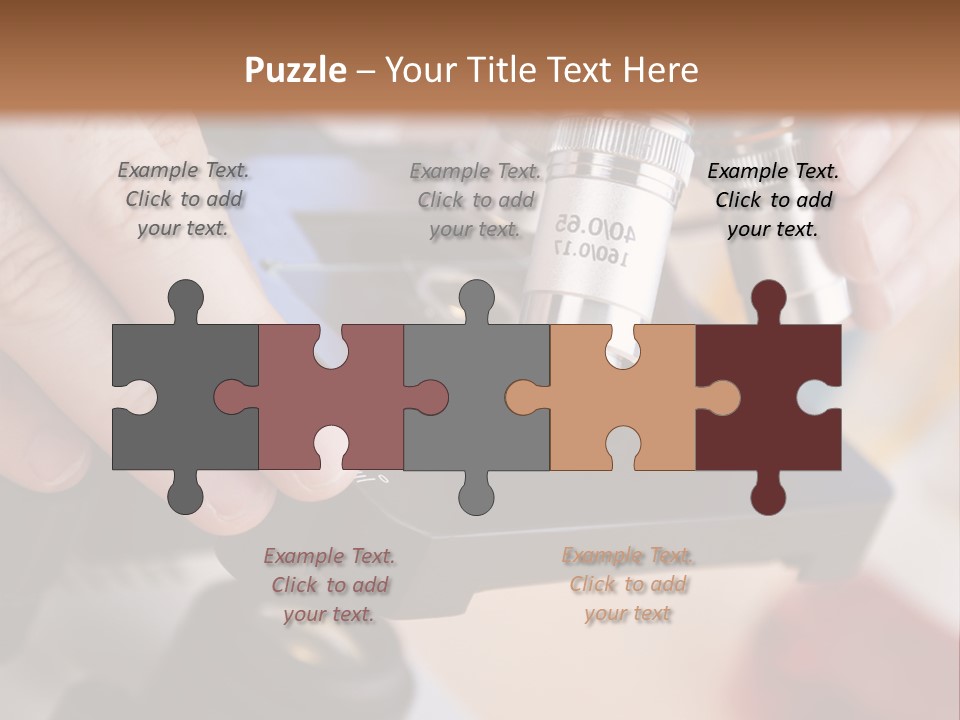 A Person Using A Microscope To Examine Something PowerPoint Template