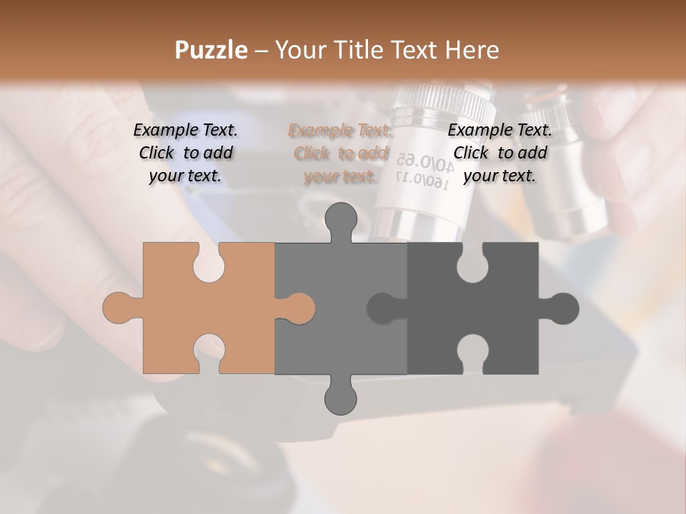 A Person Using A Microscope To Examine Something PowerPoint Template