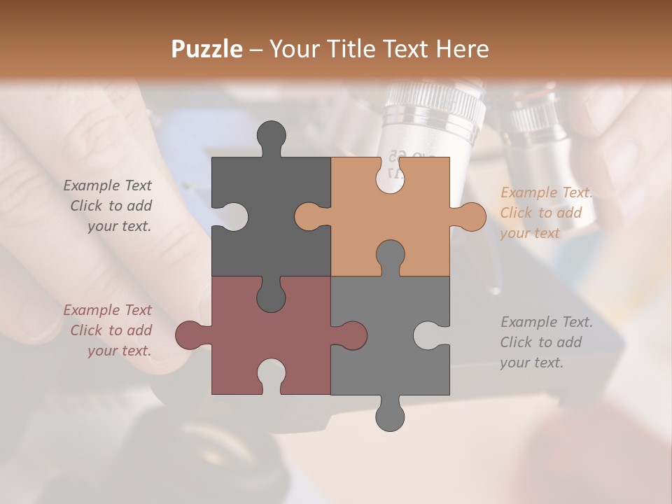 A Person Using A Microscope To Examine Something PowerPoint Template