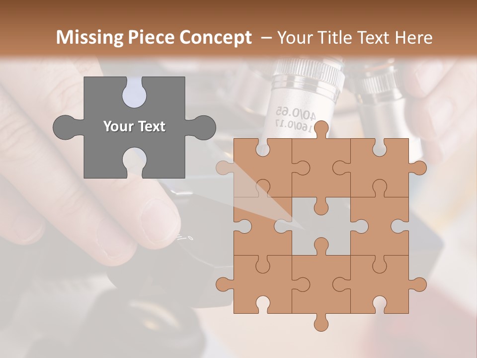 A Person Using A Microscope To Examine Something PowerPoint Template