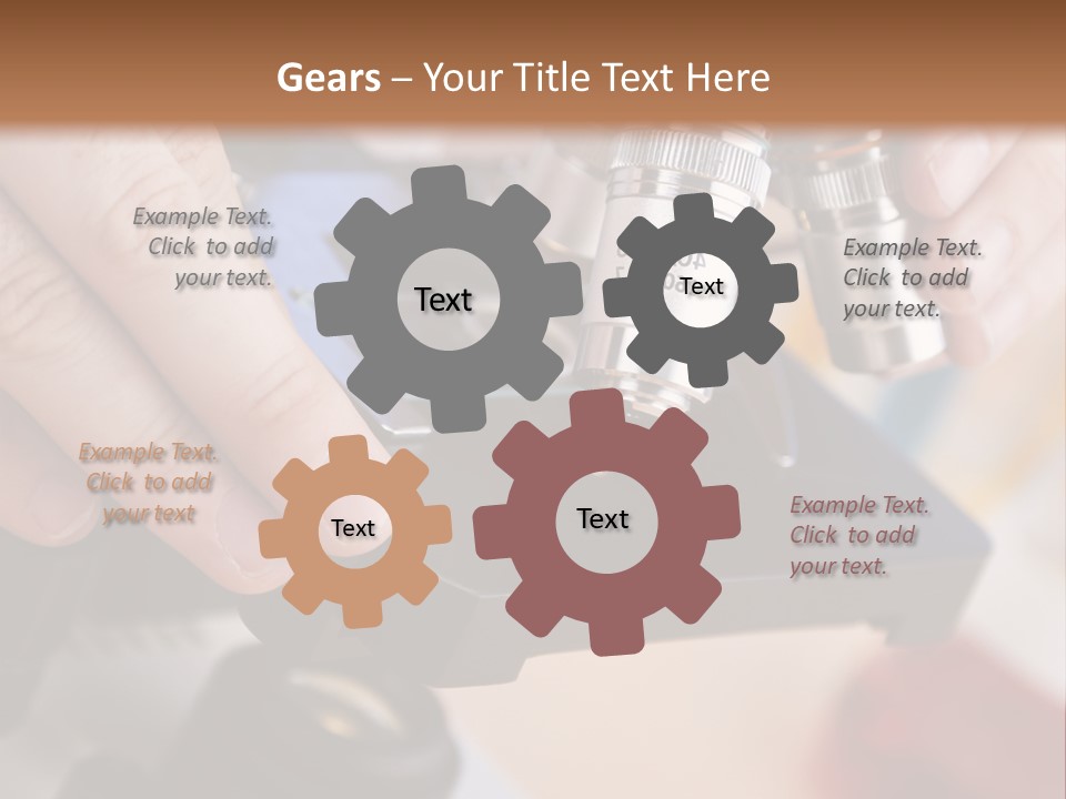 A Person Using A Microscope To Examine Something PowerPoint Template