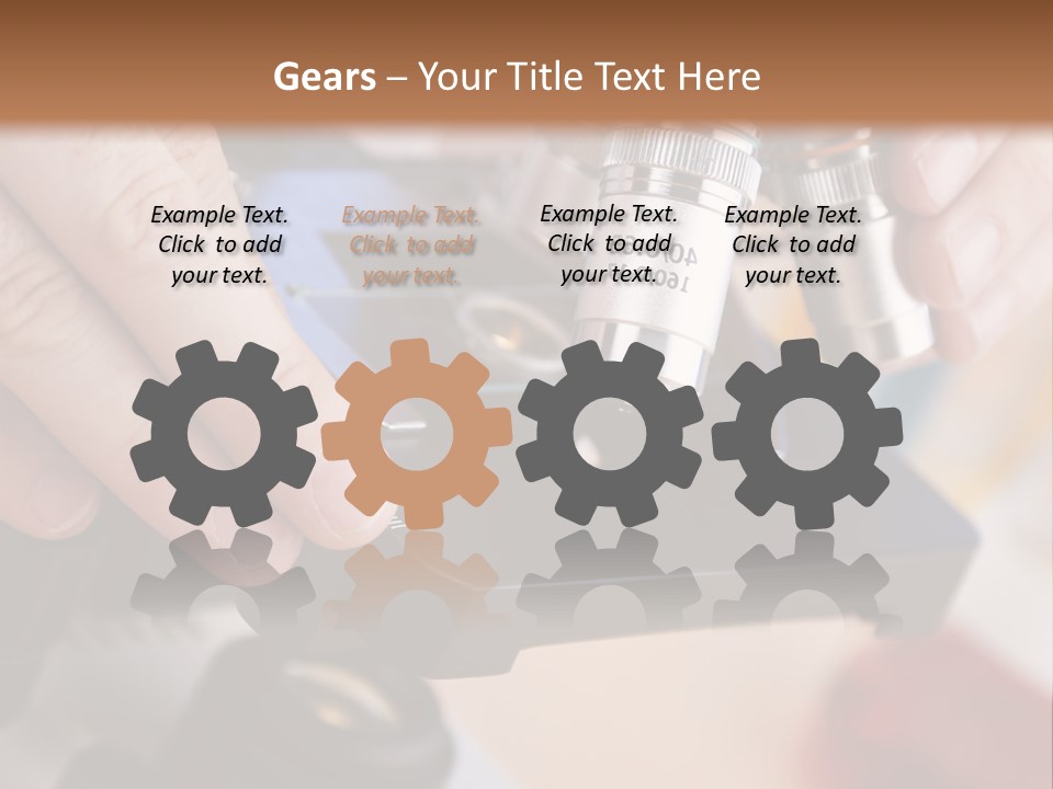 A Person Using A Microscope To Examine Something PowerPoint Template