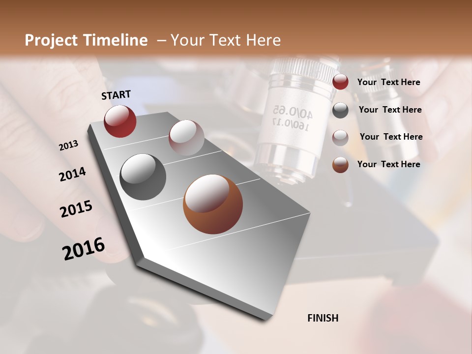 A Person Using A Microscope To Examine Something PowerPoint Template