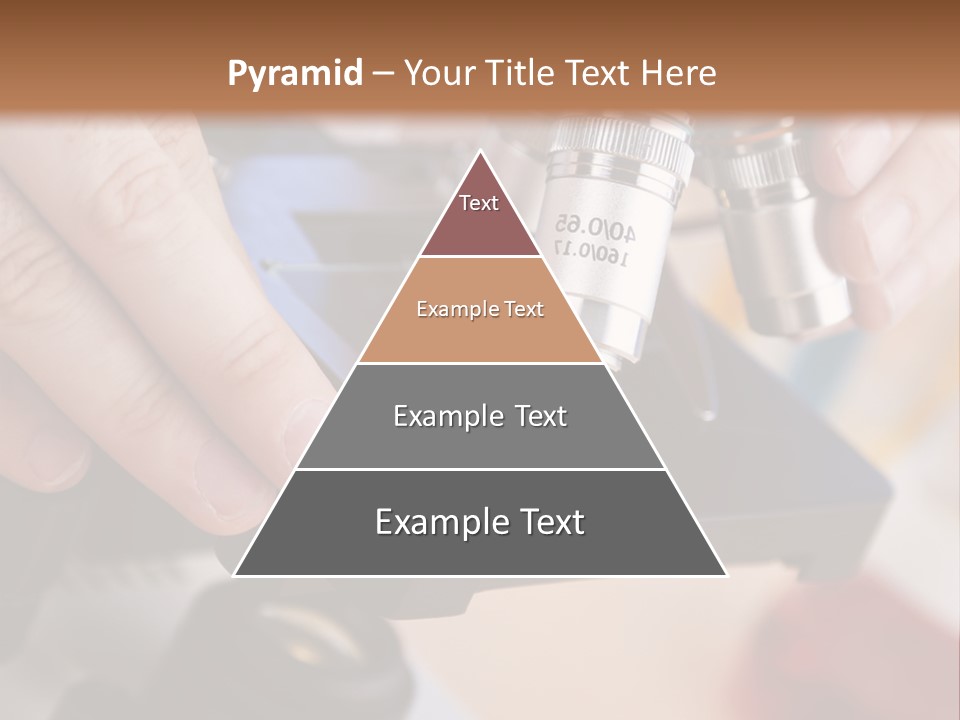 A Person Using A Microscope To Examine Something PowerPoint Template