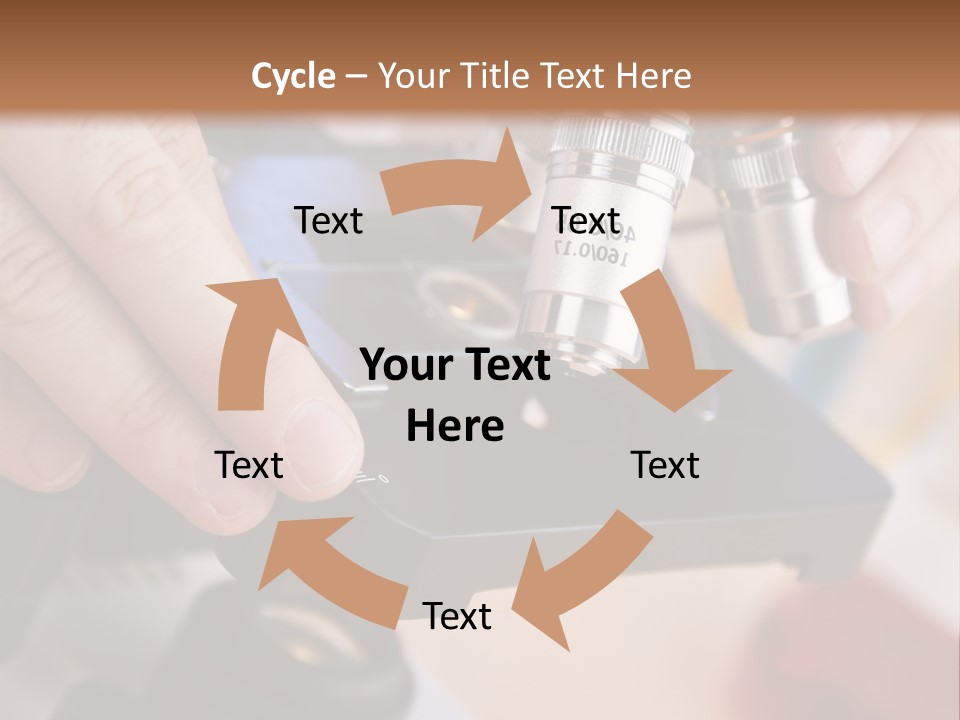 A Person Using A Microscope To Examine Something PowerPoint Template