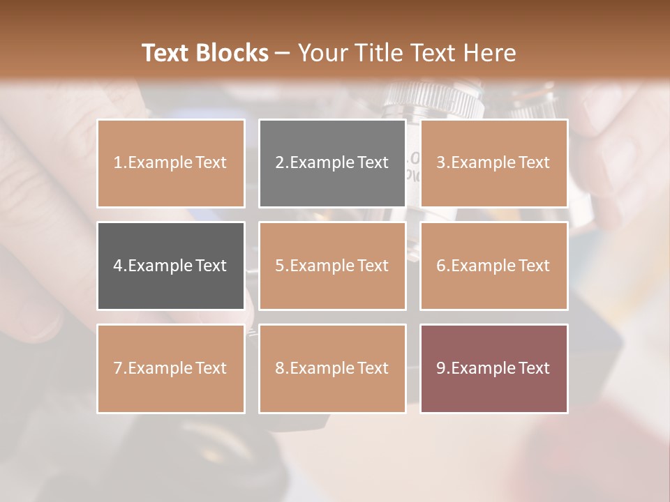 A Person Using A Microscope To Examine Something PowerPoint Template