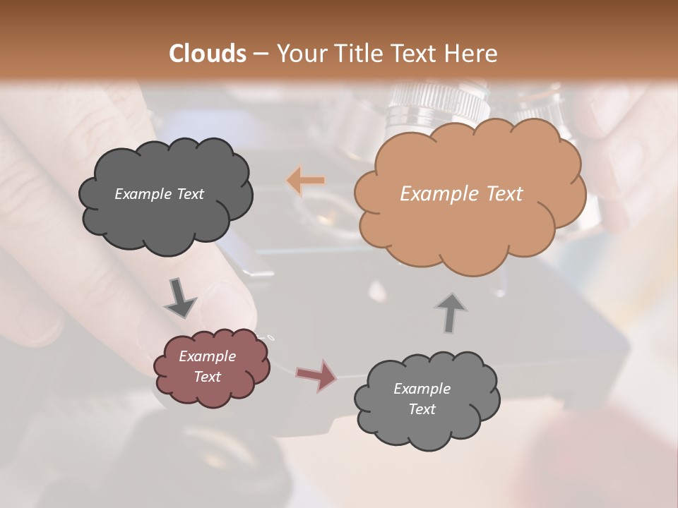 A Person Using A Microscope To Examine Something PowerPoint Template