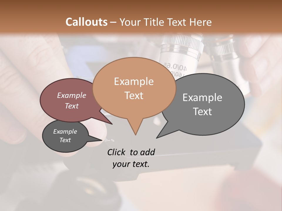 A Person Using A Microscope To Examine Something PowerPoint Template