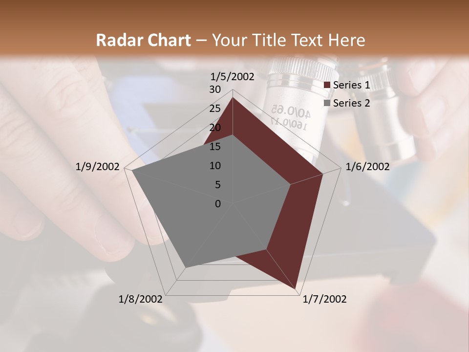 A Person Using A Microscope To Examine Something PowerPoint Template