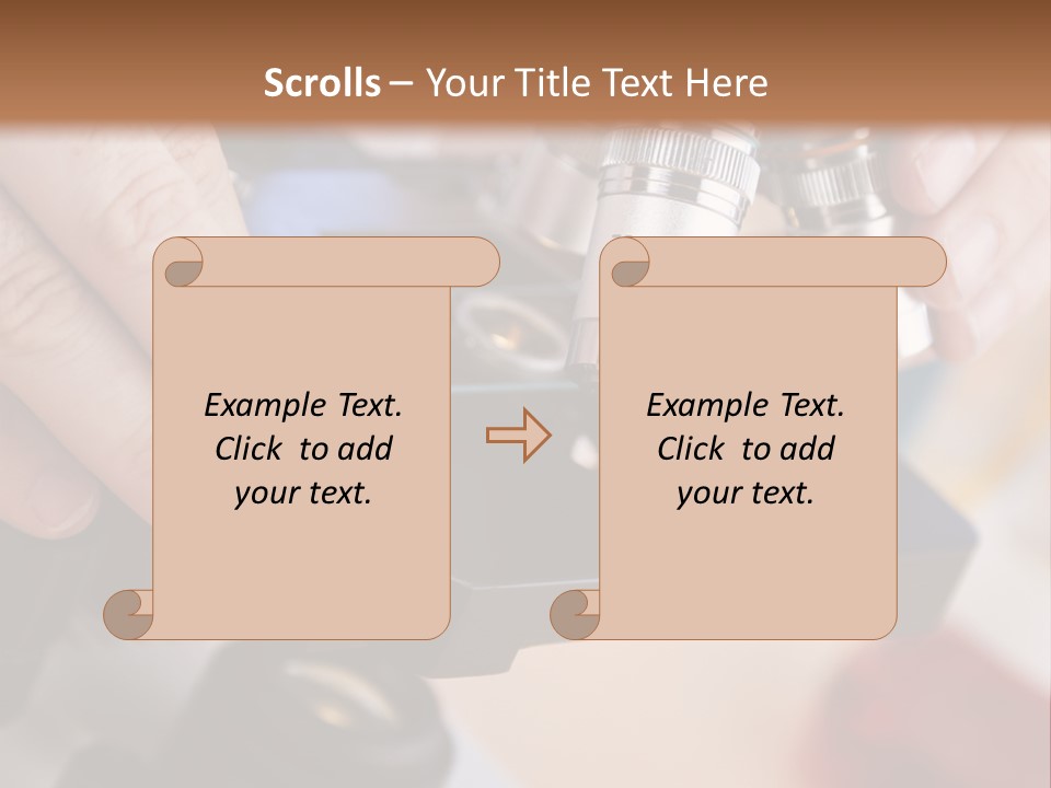 A Person Using A Microscope To Examine Something PowerPoint Template