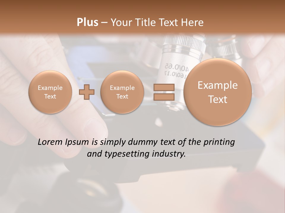 A Person Using A Microscope To Examine Something PowerPoint Template