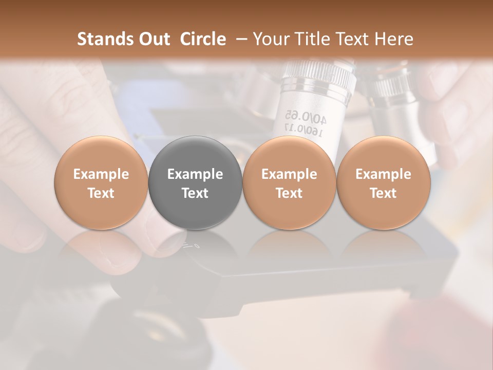 A Person Using A Microscope To Examine Something PowerPoint Template