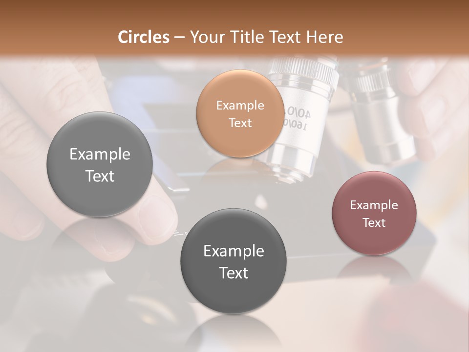 A Person Using A Microscope To Examine Something PowerPoint Template