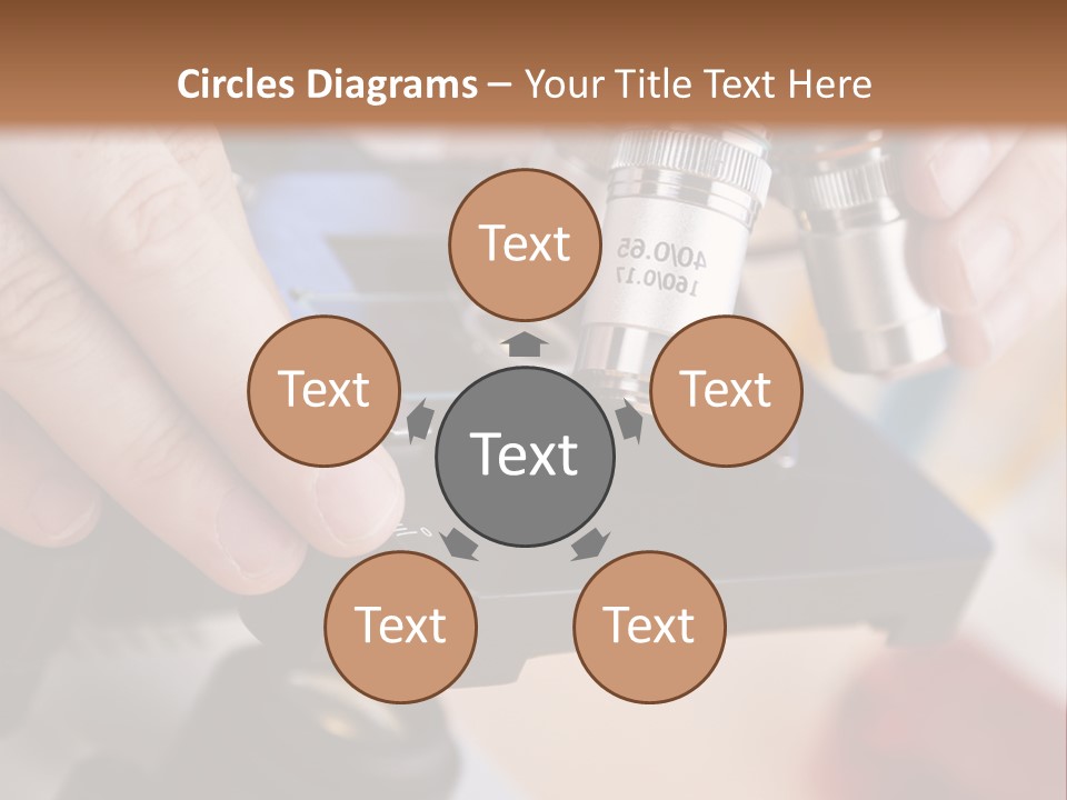 A Person Using A Microscope To Examine Something PowerPoint Template