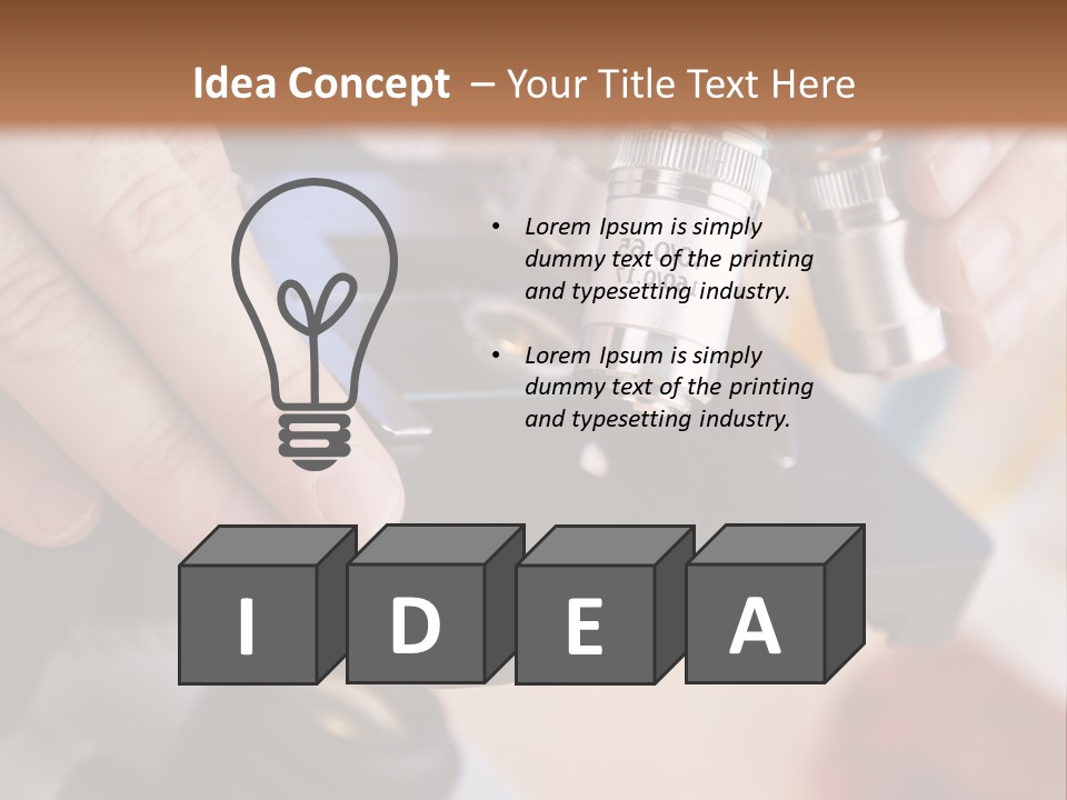 A Person Using A Microscope To Examine Something PowerPoint Template