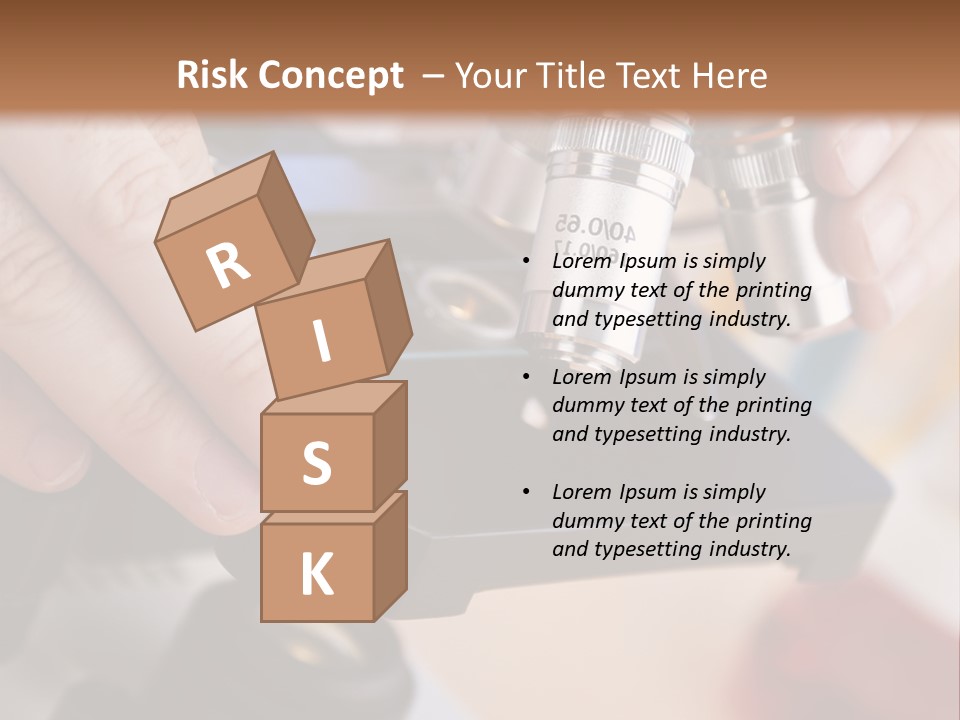 A Person Using A Microscope To Examine Something PowerPoint Template