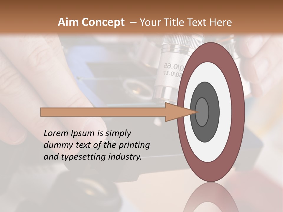 A Person Using A Microscope To Examine Something PowerPoint Template