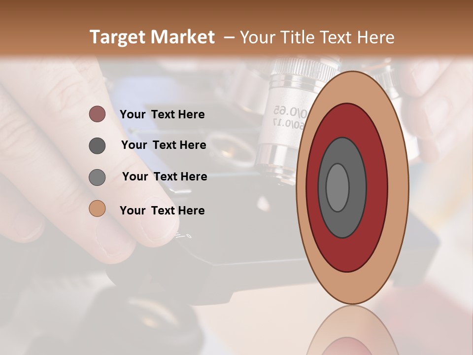 A Person Using A Microscope To Examine Something PowerPoint Template