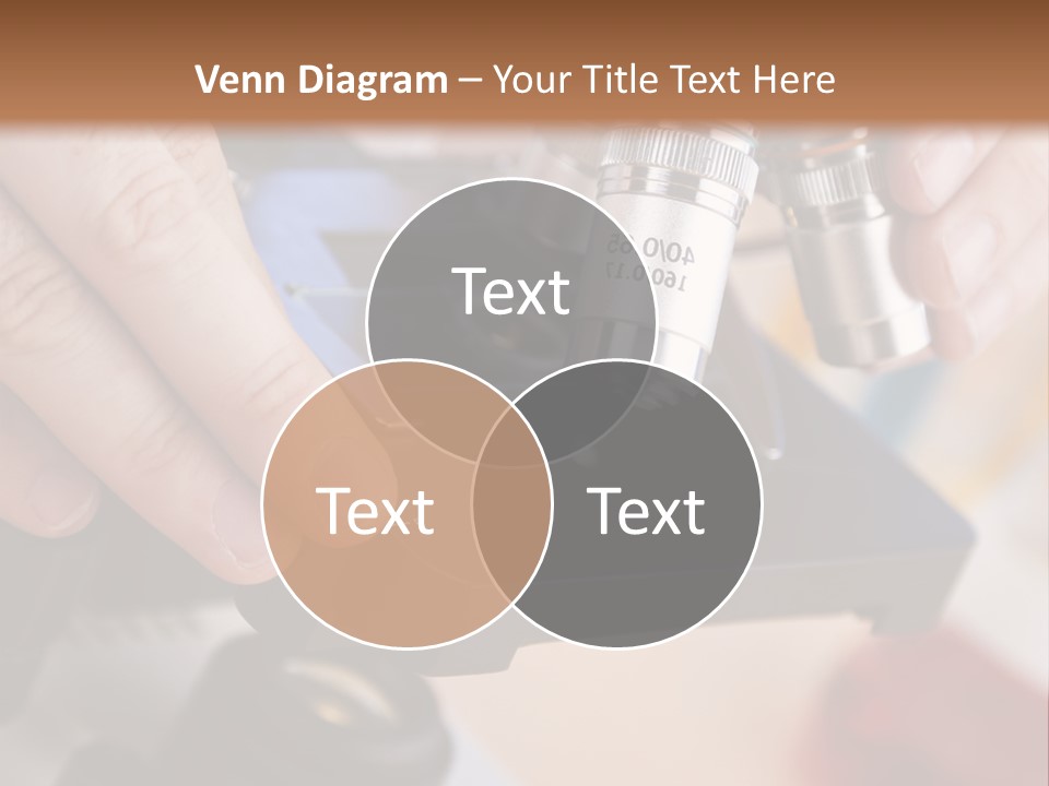 A Person Using A Microscope To Examine Something PowerPoint Template