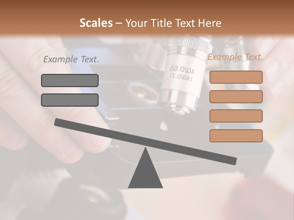 A Person Using A Microscope To Examine Something PowerPoint Template