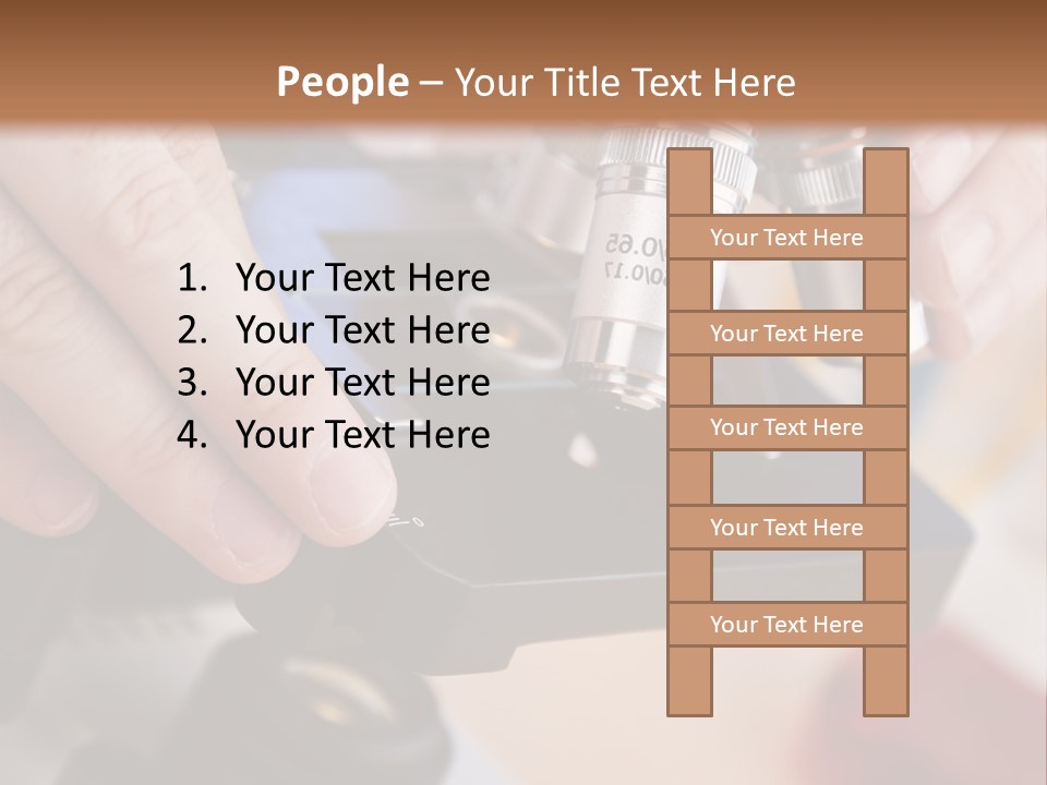 A Person Using A Microscope To Examine Something PowerPoint Template