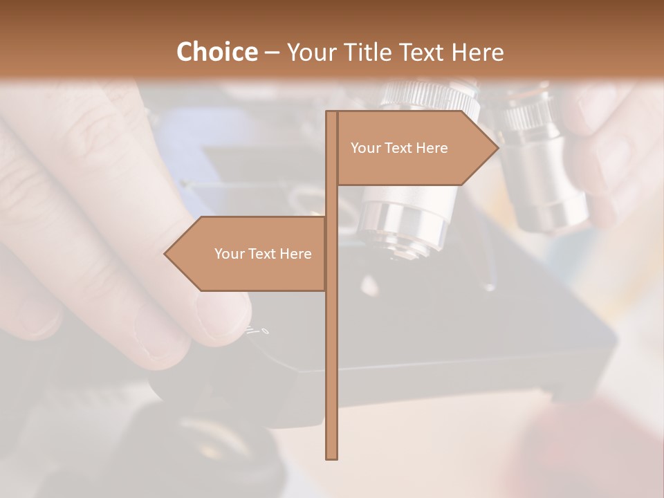 A Person Using A Microscope To Examine Something PowerPoint Template
