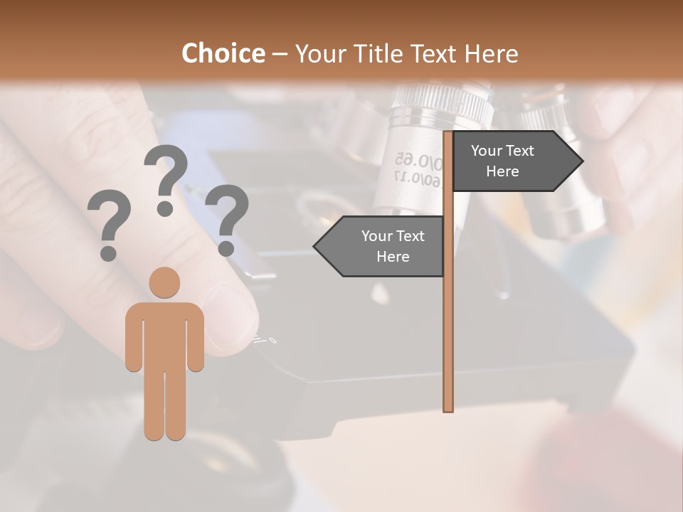 A Person Using A Microscope To Examine Something PowerPoint Template