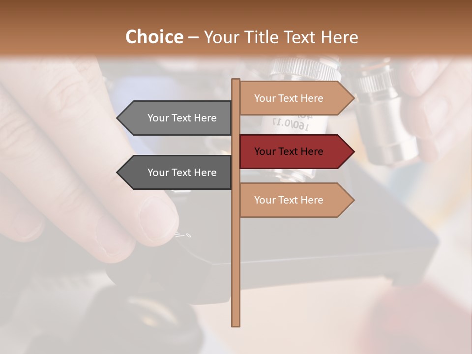 A Person Using A Microscope To Examine Something PowerPoint Template